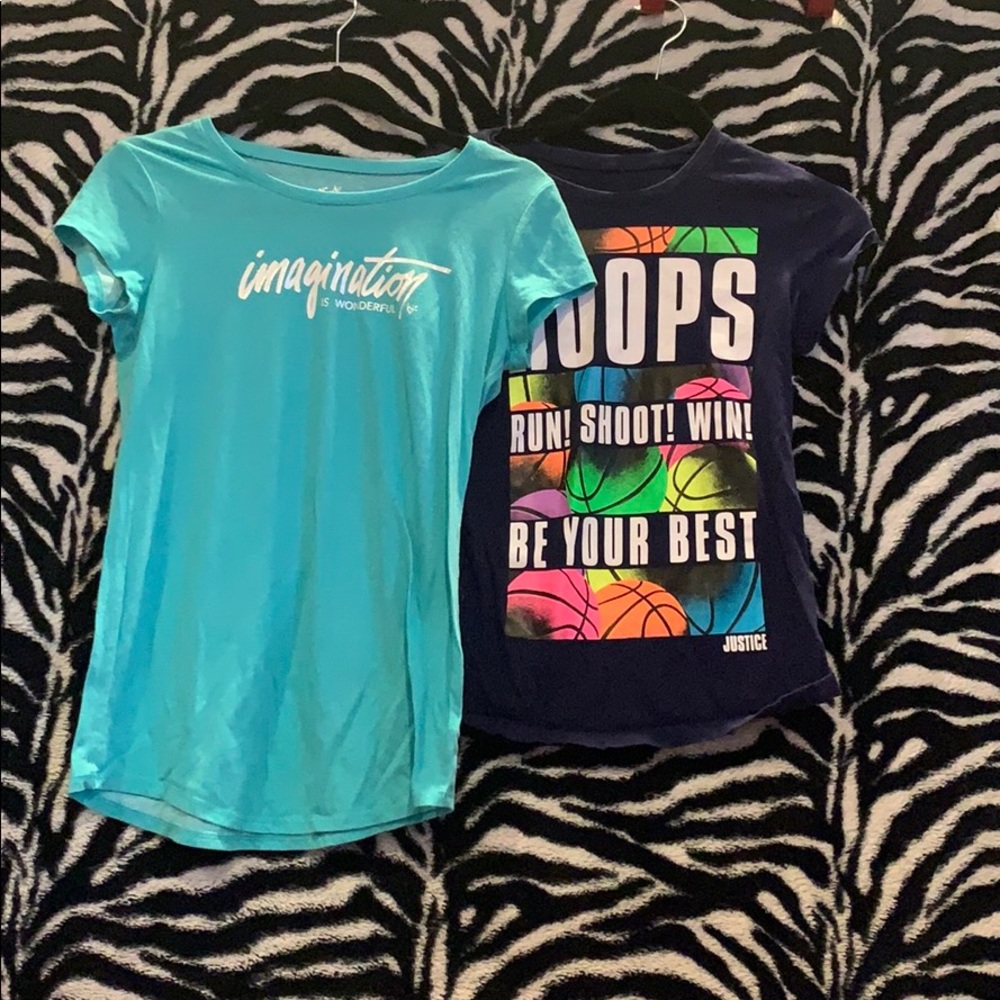 two justice t-shirts